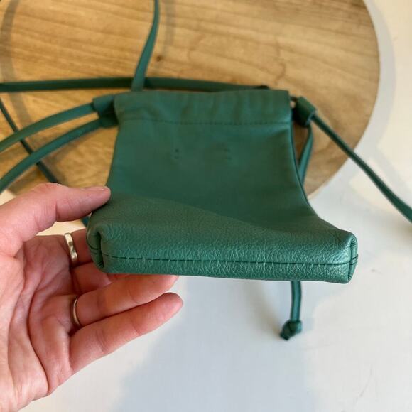 Madewell Piazza Bucket Jade Green Genuine Leather Drawstring Crossbody Bag - Picture 7 of 12